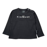 John Richmond Shirt Girocollo tinta unita con Stampa Nero per Neonato RIA25012TSX NERO JOHN RICHMOND 