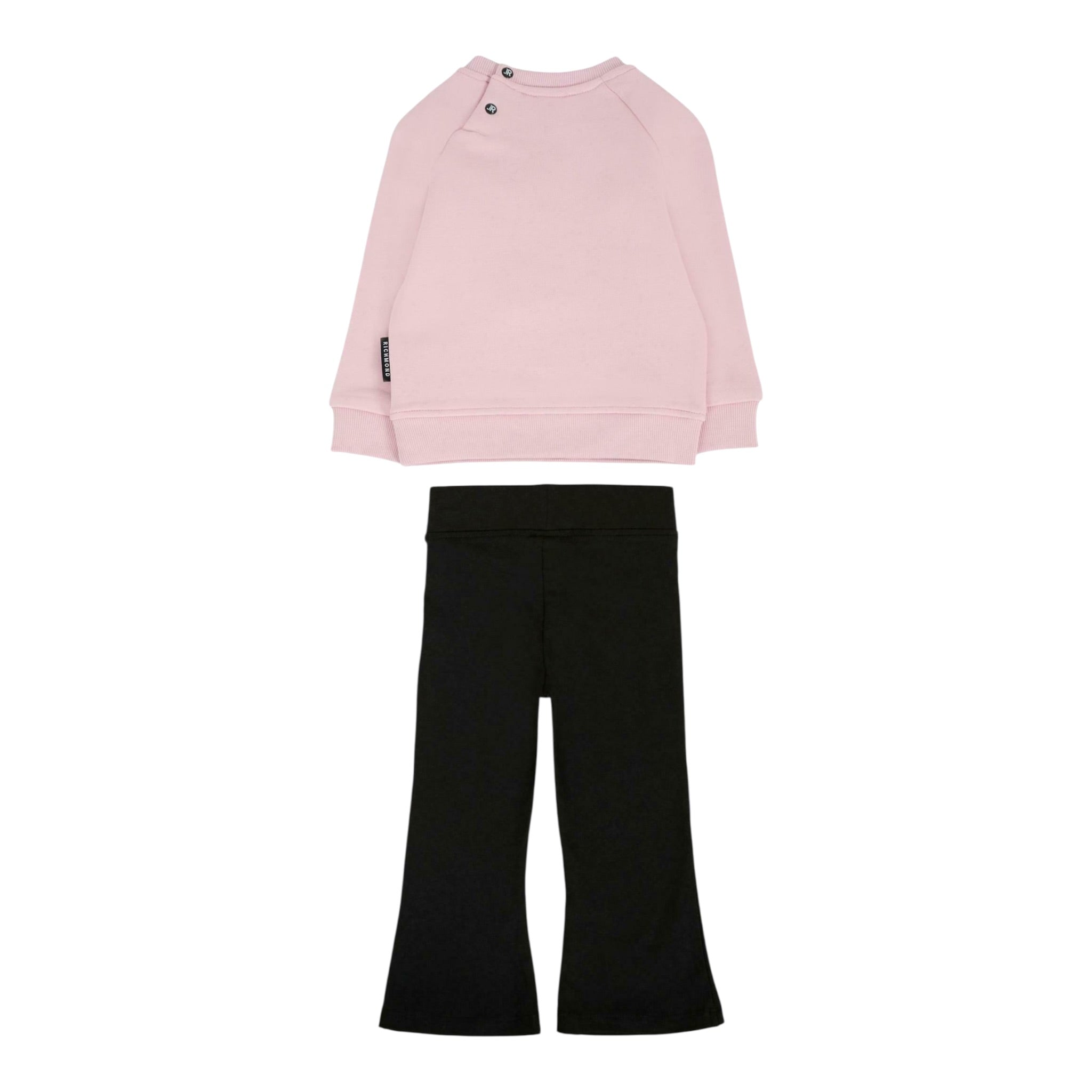 John Richmond Completo 2 Pezzi Felpa-Leggins Rosa/Nero per Neonata RIA25017CFX ROSA/NERO JOHN RICHMOND 