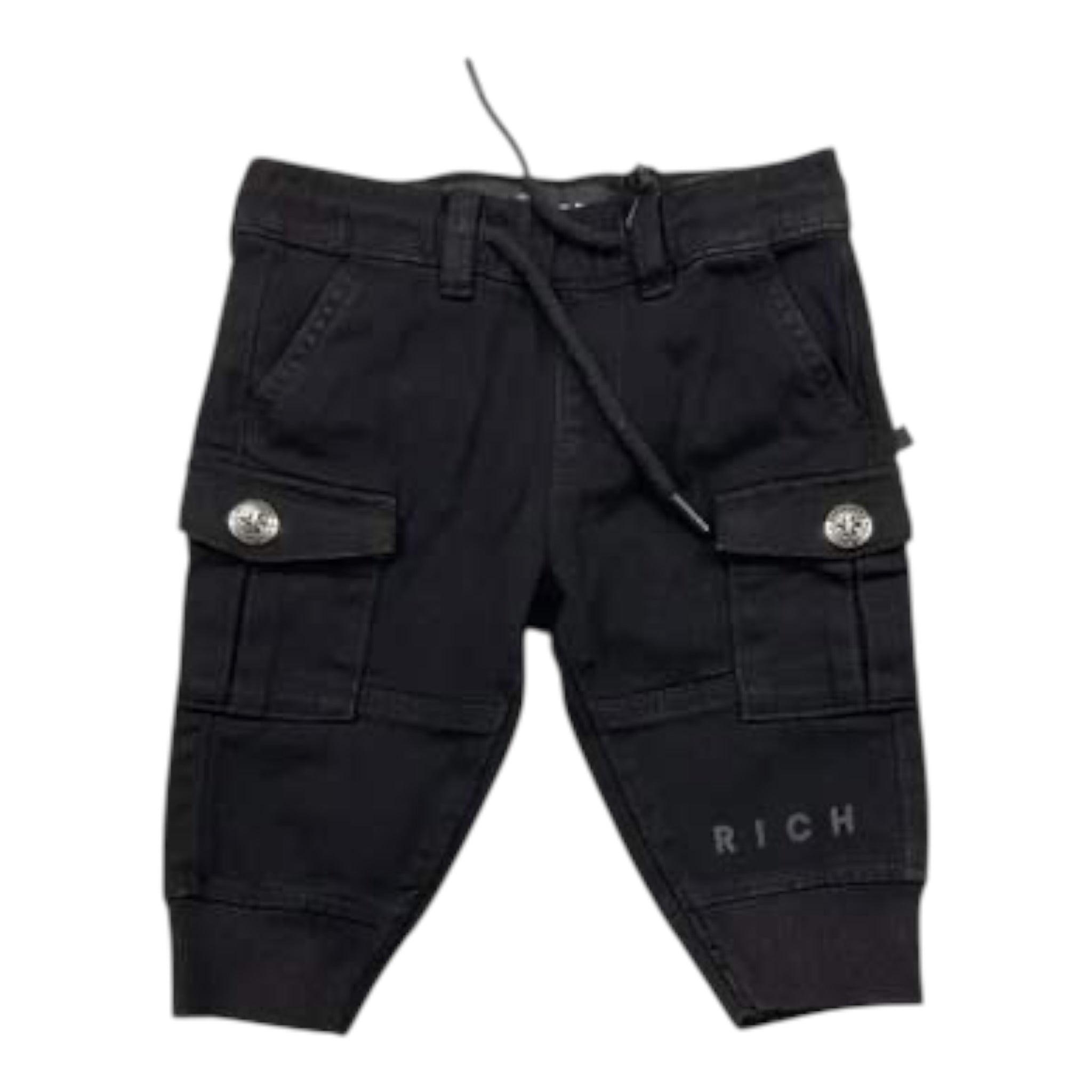 John Richmond Pantalone tinta unita con Elastico In Vita Nero per Neonato RIA25042PAX NERO JOHN RICHMOND 