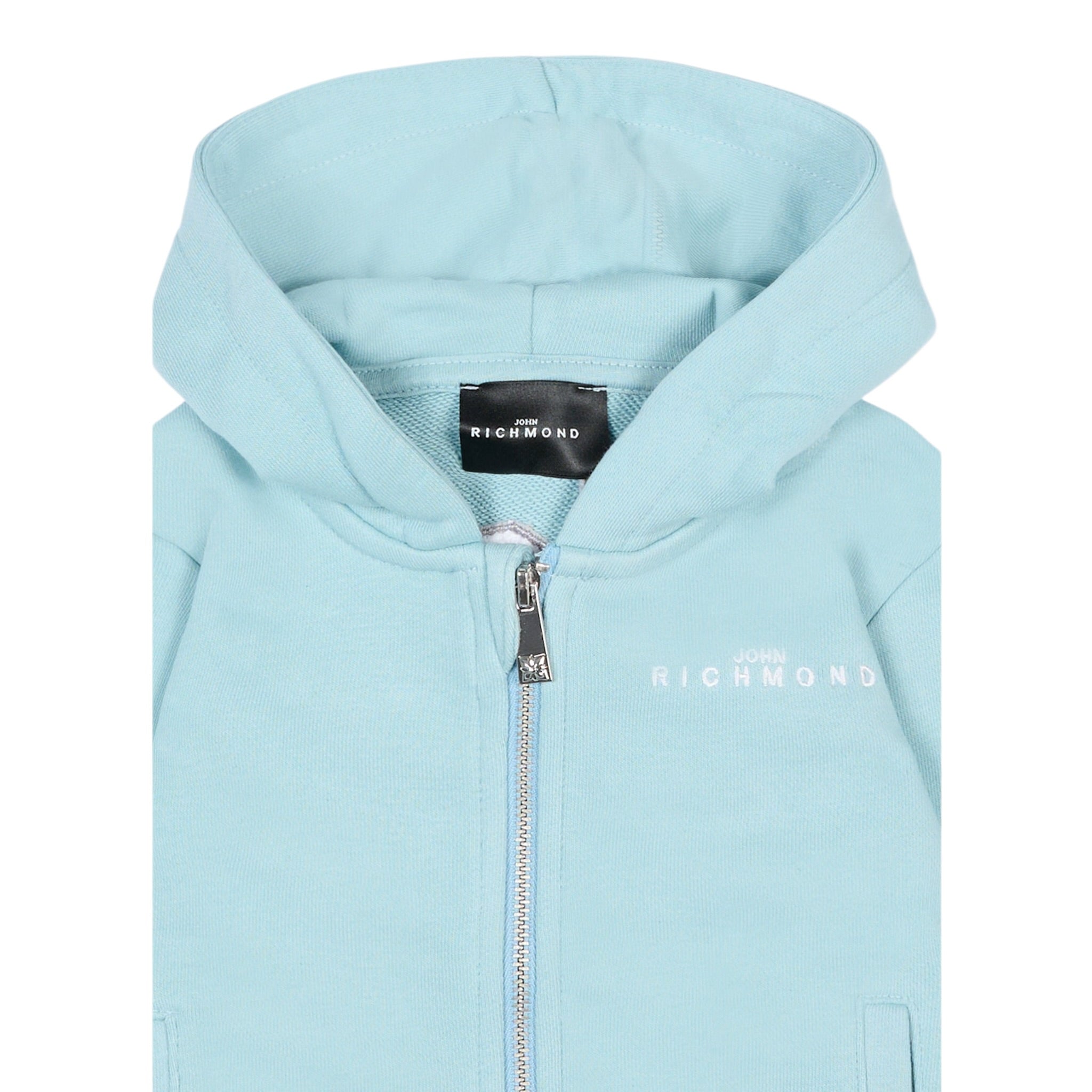 John Richmond Felpa con Zip E Cappuccio tinta unita Azzurro per Neonato RIA25054FE AZZURRO JOHN RICHMOND 