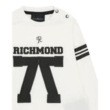 John Richmond Shirt Girocollo tinta unita con Logo Bianco per Neonato RIA25057TS BIANCO JOHN RICHMOND 