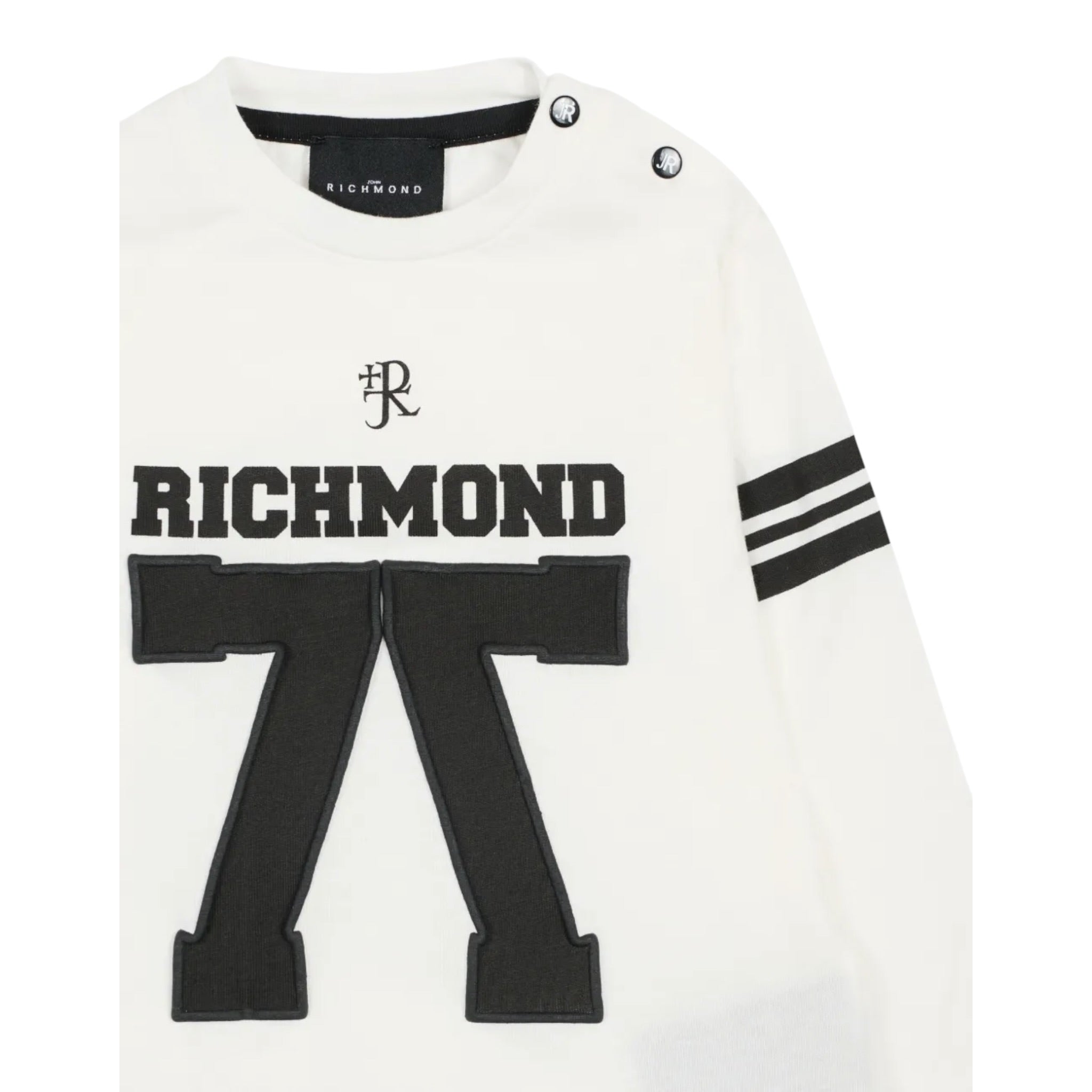 John Richmond Shirt Girocollo tinta unita con Logo Bianco per Neonato RIA25057TS BIANCO JOHN RICHMOND 