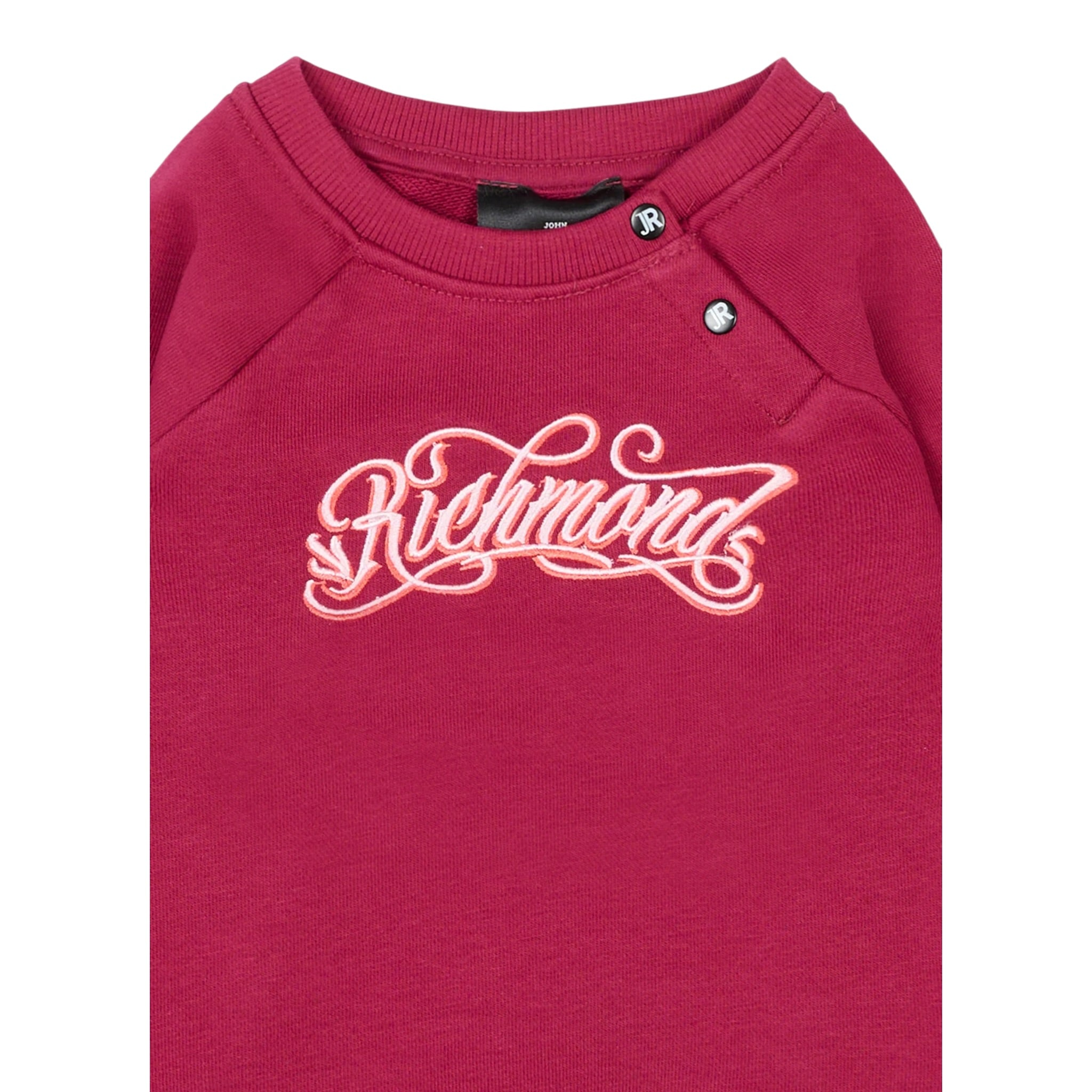 John Richmond Felpa tinta unita Girocollo con Stampa Magenta per Neonata RIA25079FE MAGENTA JOHN RICHMOND 
