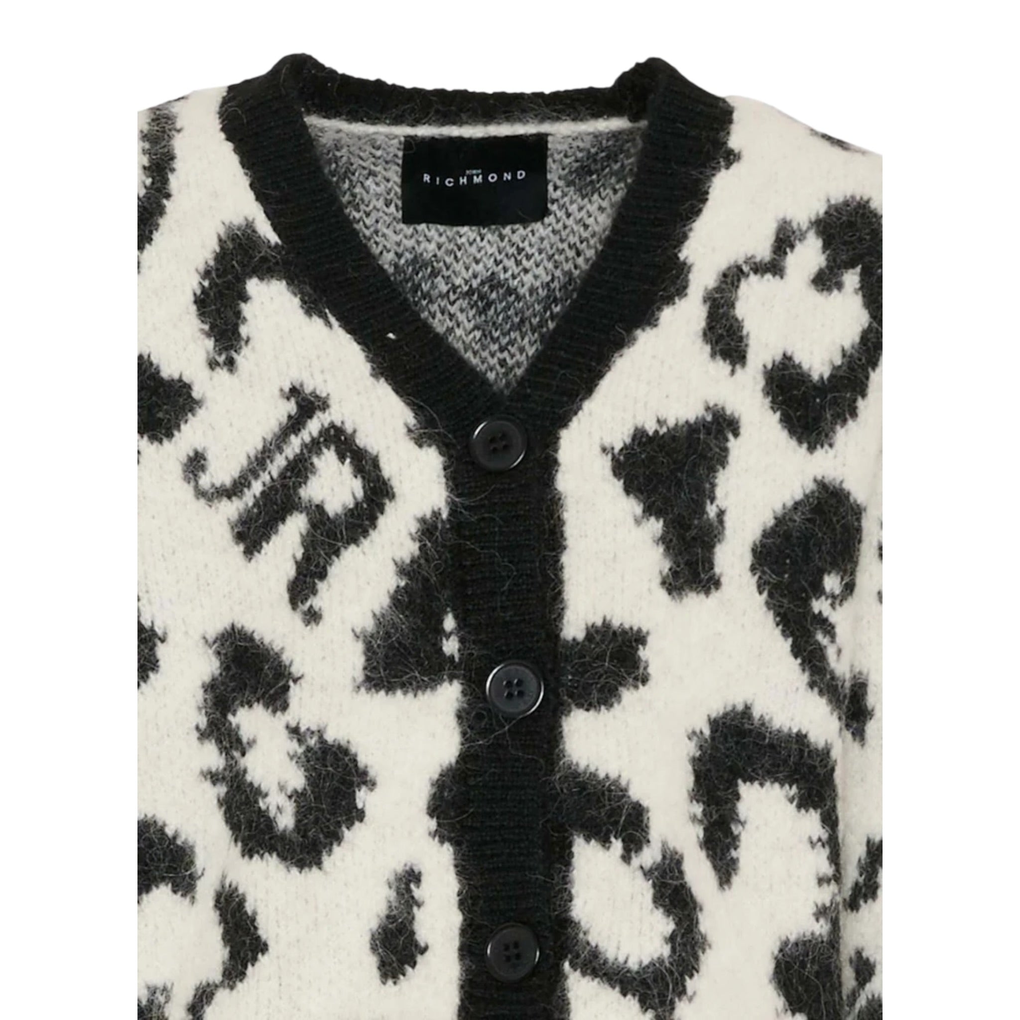 John Richmond Cardigan tinta unita Fantaisa Maculata Panna per Neonata RIA25112CD PANNA JOHN RICHMOND 