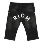 John Richmond Jeans tinta unita con Elastico In Vita Nero per Neonato RIA25125JEM NERO JOHN RICHMOND 
