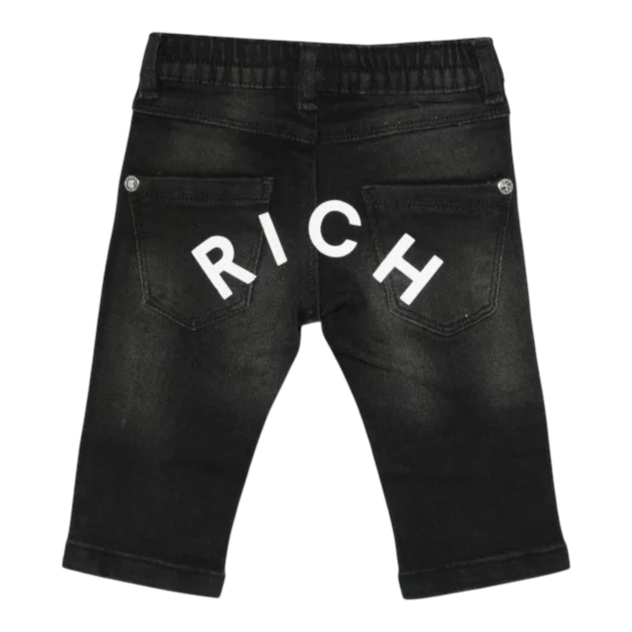 John Richmond Jeans tinta unita con Elastico In Vita Nero per Neonato RIA25125JEM NERO JOHN RICHMOND 