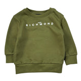 John Richmond Felpa tinta unita Girocollo con Stama Verde per Neonato RIA26003FE VERDE JOHN RICHMOND 