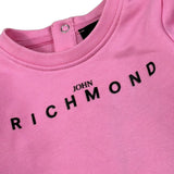 John Richmond Abito Felpa tinta unita con Logo Rosa per Neonata RIA26020VE ROSA JOHN RICHMOND 