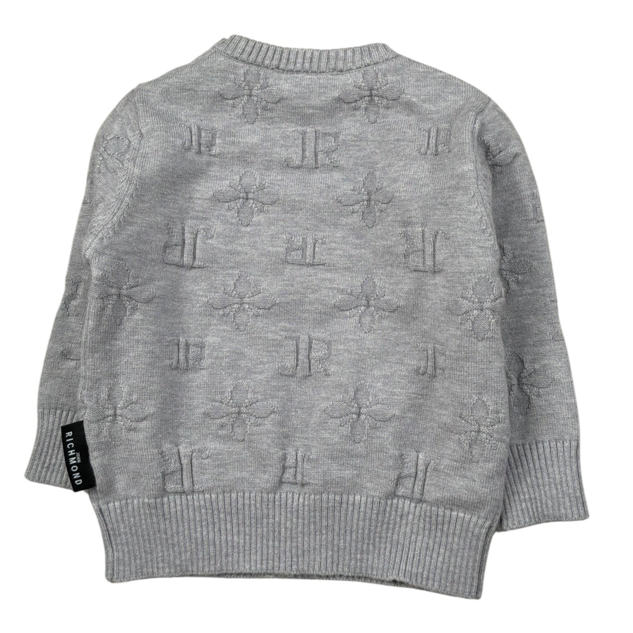 John Richmond Maglia tinta unita Logata Grigio per Neonato RIA26059MA GRIGIO JOHN RICHMOND 