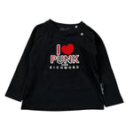 John Richmond Shirt tinta unita con Stampa Nero per Neonata RIA26085TS NERO JOHN RICHMOND 