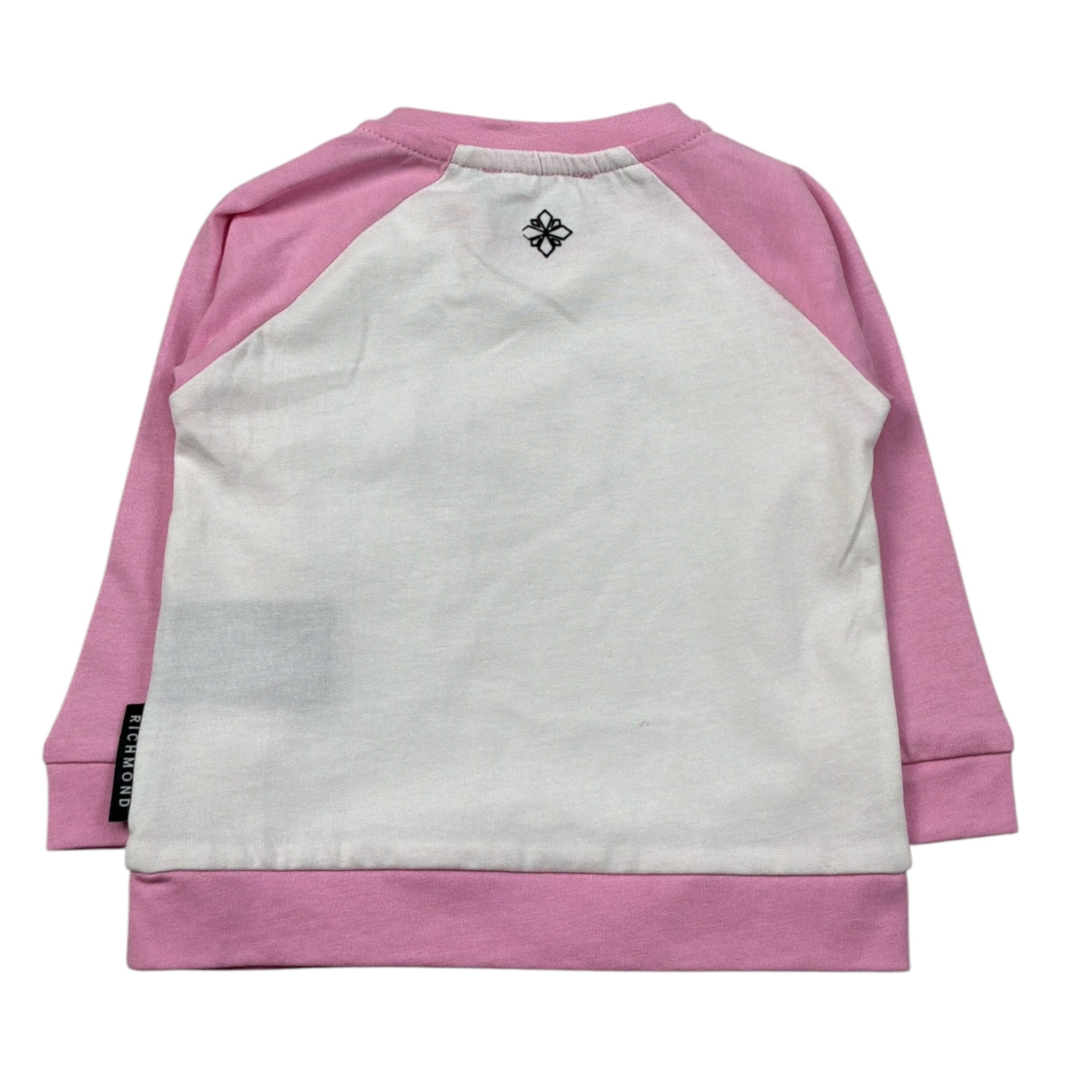 John Richmond Shirt Girocollo tinta unita con Maniche In Contrasto Bianco per Neonata RIA26098TS BIANCO JOHN RICHMOND 