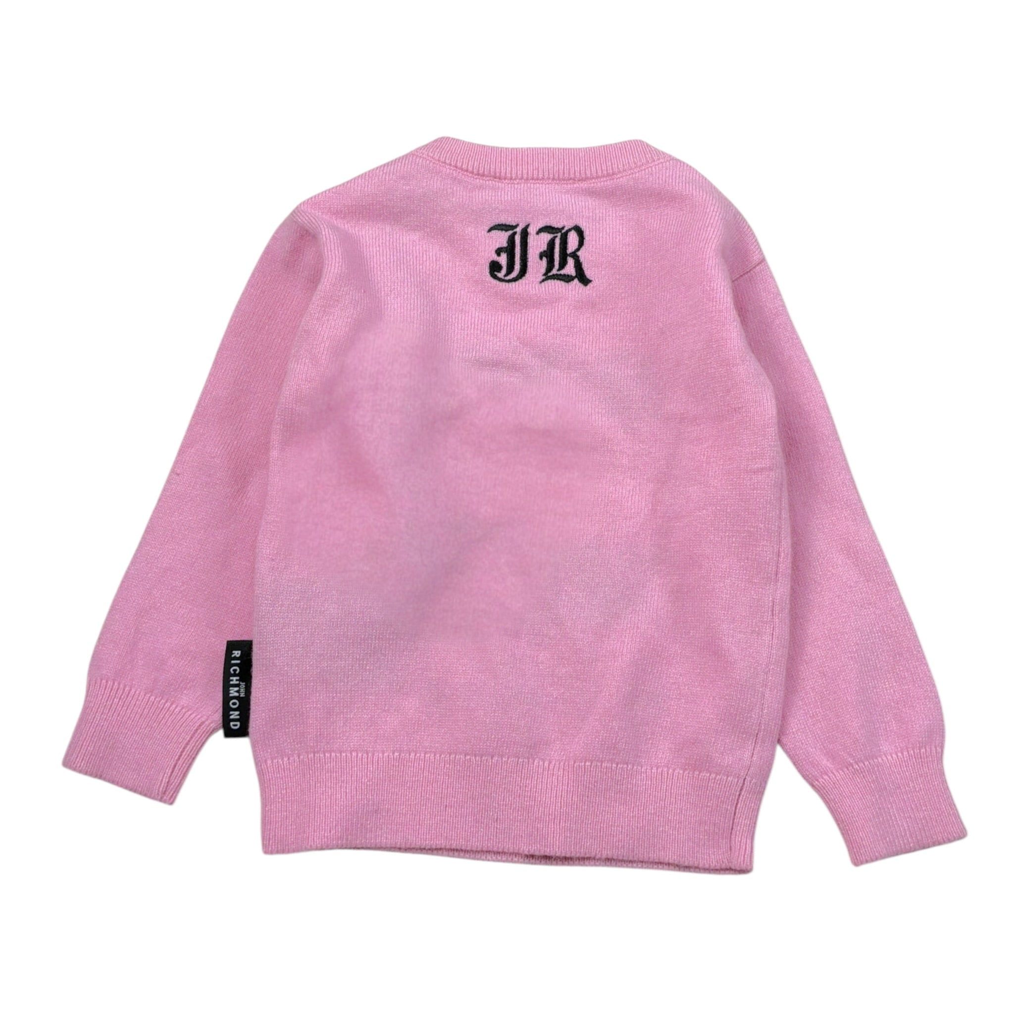 John Richmond Maglia tinta unita con Stampa Rosa per Neonata RIA26104MA ROSA JOHN RICHMOND 