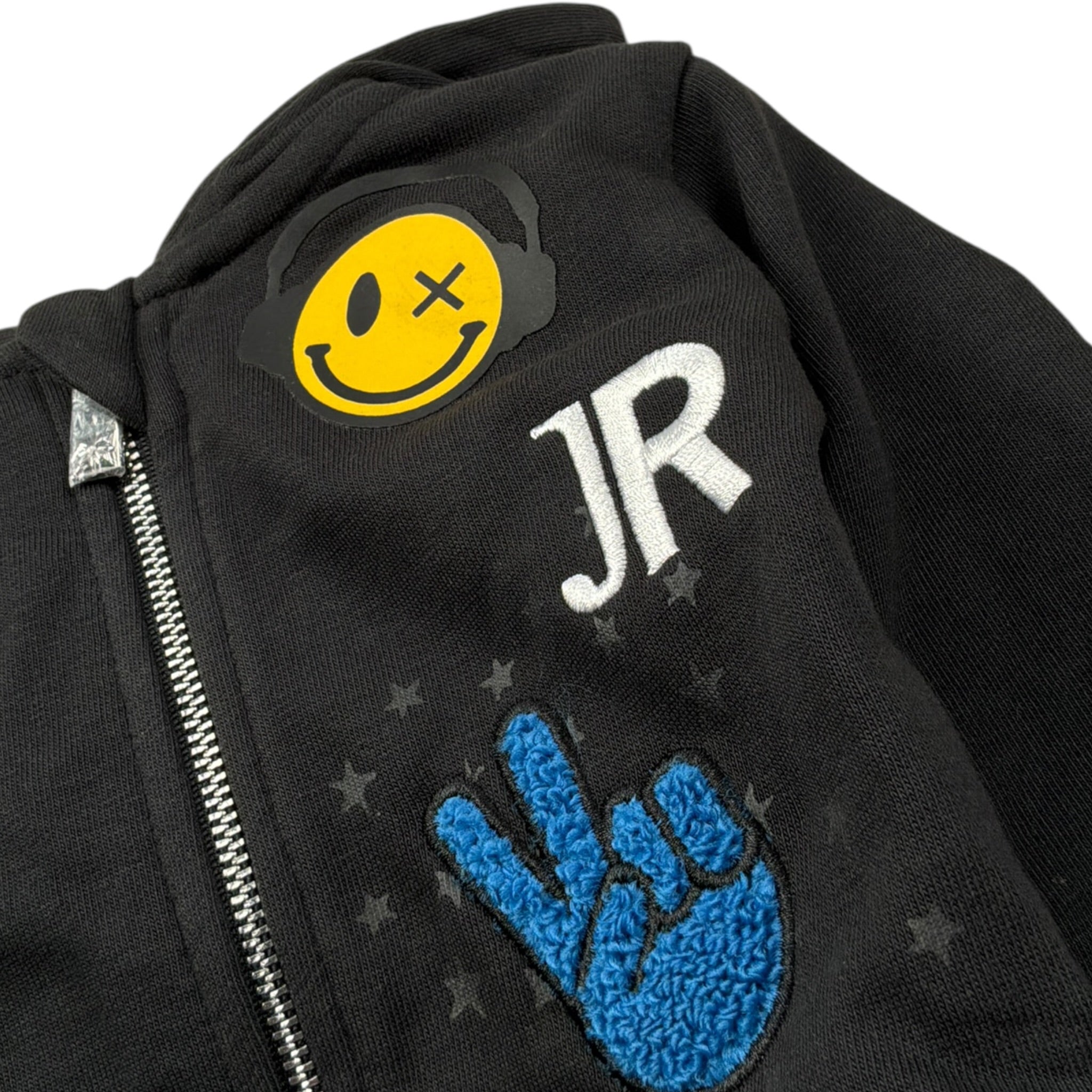 John Richmond Felpa tinta unita con Zip E Cappuccio Nero per Neonato RIA26111FE NERO JOHN RICHMOND 
