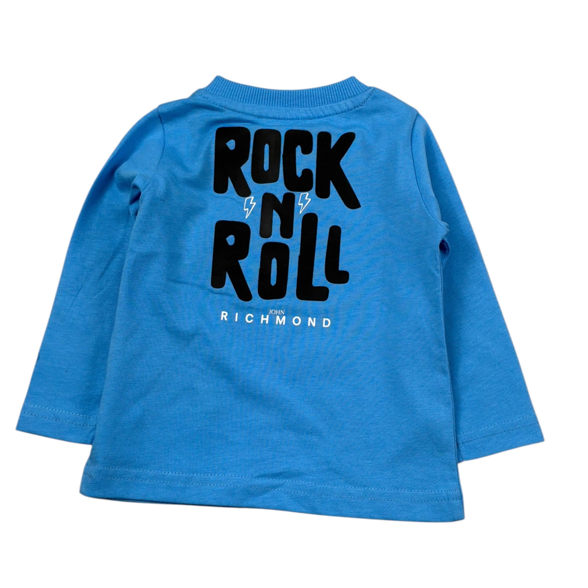 John Richmond Shirt tinta unita con Stampa Azzurro per Neonato RIA26121TS AZZURRO JOHN RICHMOND 