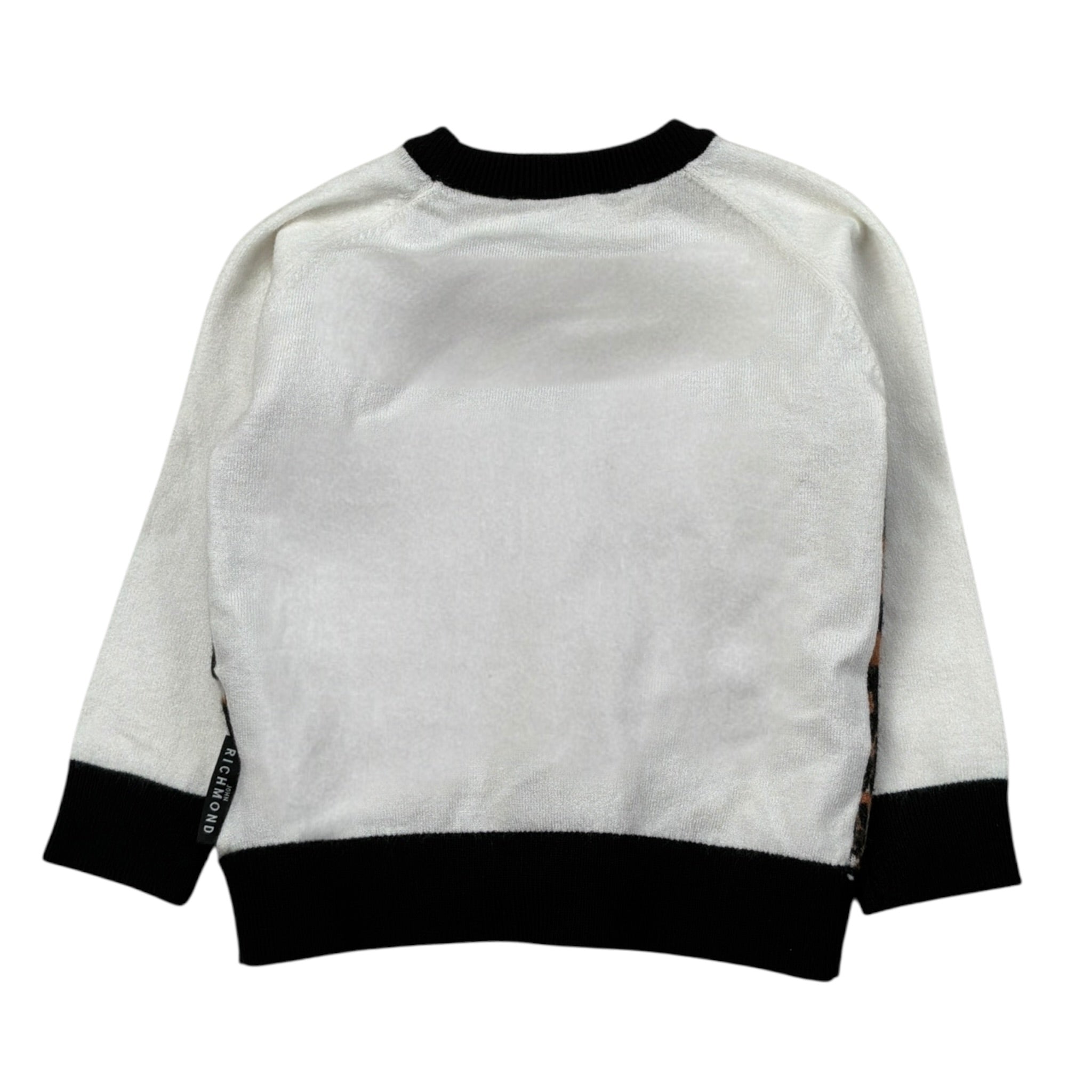 John Richmond Cardigan tinta unita con Fantasia Maculata Bianco per Neonata RIA26127CD BIANCO JOHN RICHMOND 