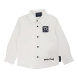 John Richmond Camicia Manica Lunga tinta unita con Logo Bianco per Bambino RIP23084CA BIANCO JOHN RICHMOND 