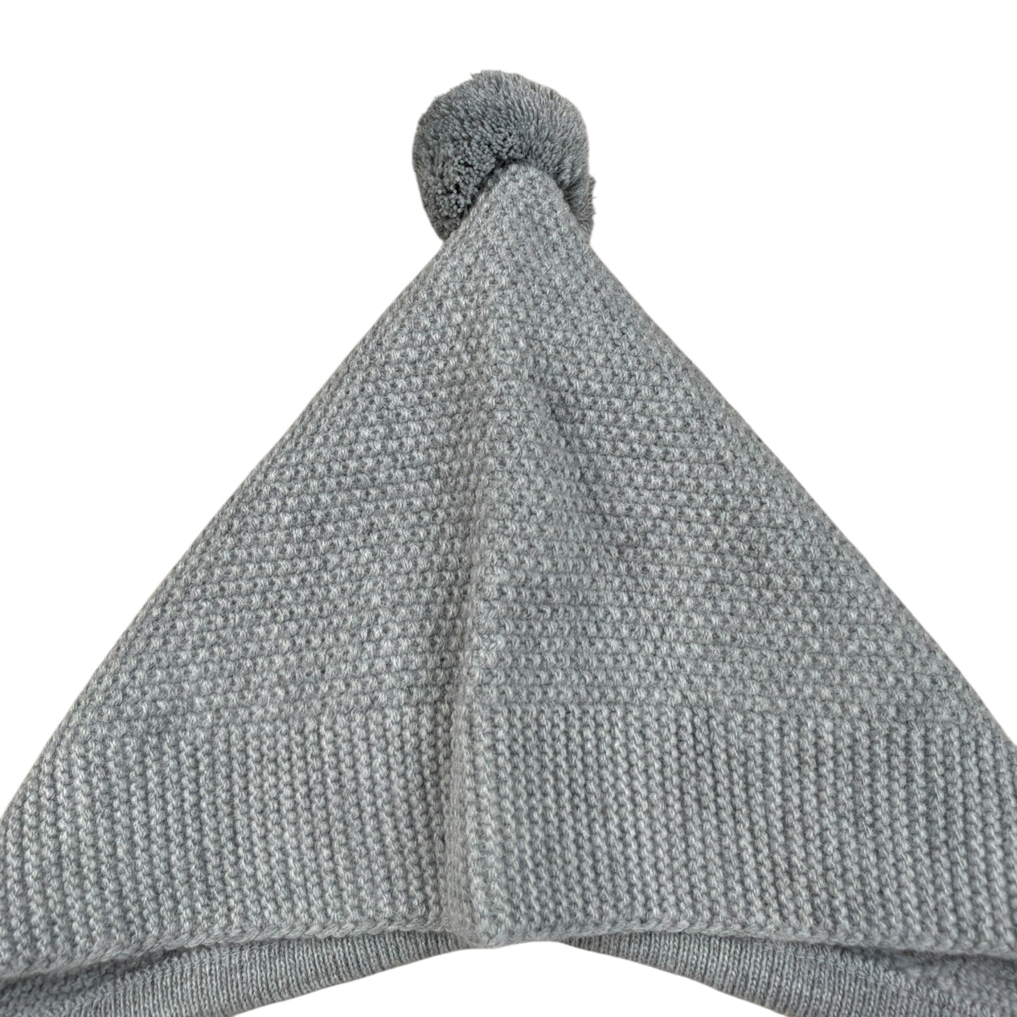Jose' Varon Cappello tinta unita con Pon Pon Grigio per Neonata 0140068 GRIGIO JOSE' VARON 