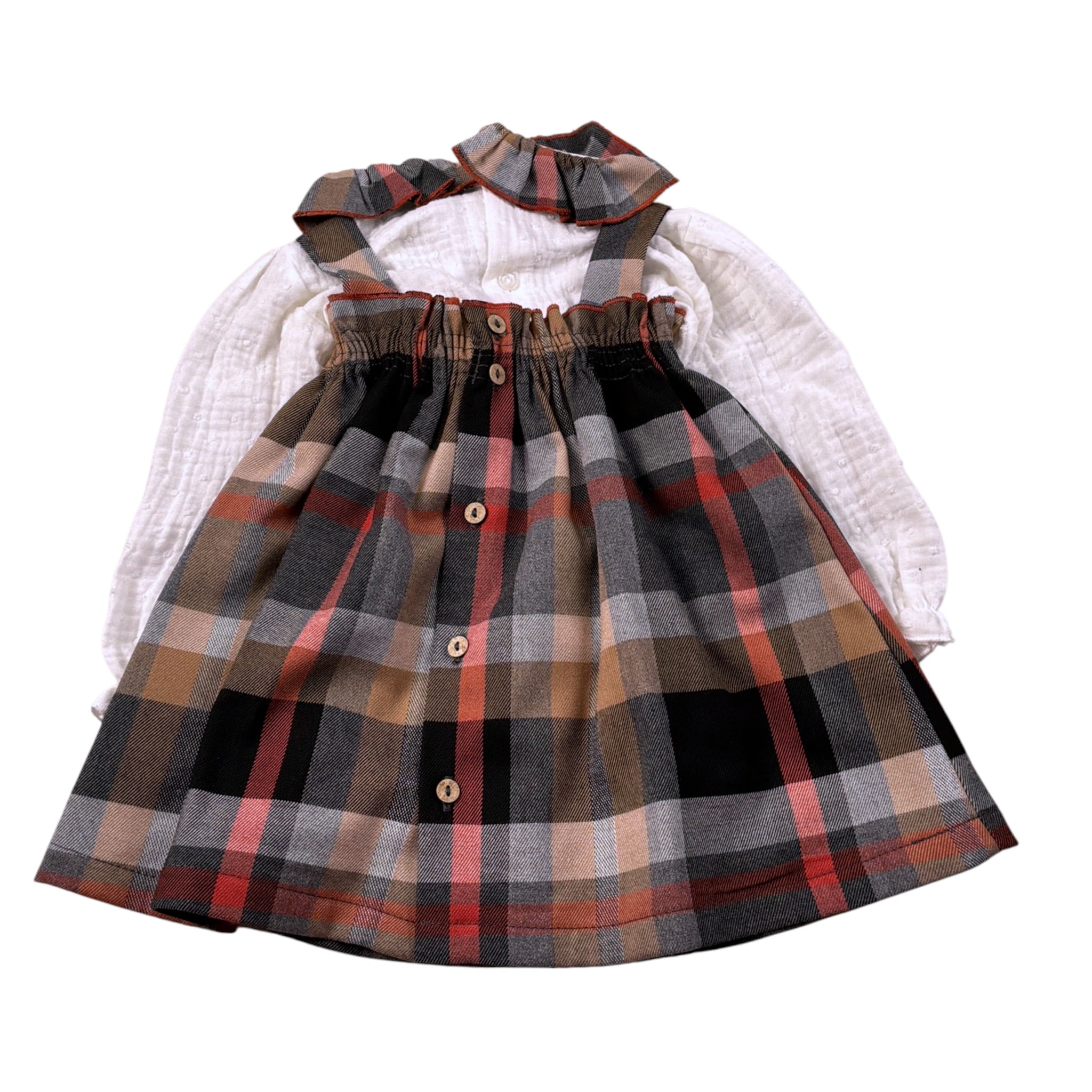 Juliana Completo 2 Pezzi Camicia-Abito Multicolor per Neonata 24648 MULTICOLOR JULIANA 