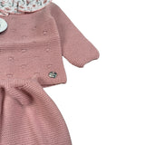 Juliana Completo 3 Pezzi Maglia-Ghettina-Cappello Rosa per Neonata 25549 ROSA JULIANA 