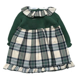 Juliana Abito Manica Lunga Stampa Fantasia Verde per Neonata 25646X VERDE JULIANA 