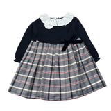 Juliana Abito tinta unita Manica Lunga Blu per Bambina 25653 BLU JULIANA 