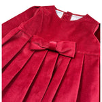 Juliana Abito tinta unita In Velluto Rosso per Neonata 25671 ROSSO JULIANA 