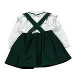 Juliana Completo 2 Pezzi Camicia-Salopette Bianco/Verde per Neonata 25682 BIANCO/VERDE JULIANA 