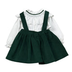 Juliana Completo 2 Pezzi Camicia-Salopette Bianco/Verde per Neonata 25682 BIANCO/VERDE JULIANA 