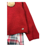 Juliana Completo 3 Pezzi Cardigan-Camicia-Culotte Rosso per Neonato J2138 ROSSO JULIANA 