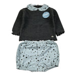 Juliana Completo 2 Pezzi Maglia-Culotte Grigio per Neonata J8102 GRIGIO JULIANA 