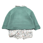 Juliana Completo 3 Pezzi Cardigan-Camicia-Culotte Verde per Neonato J8185 VERDE JULIANA 