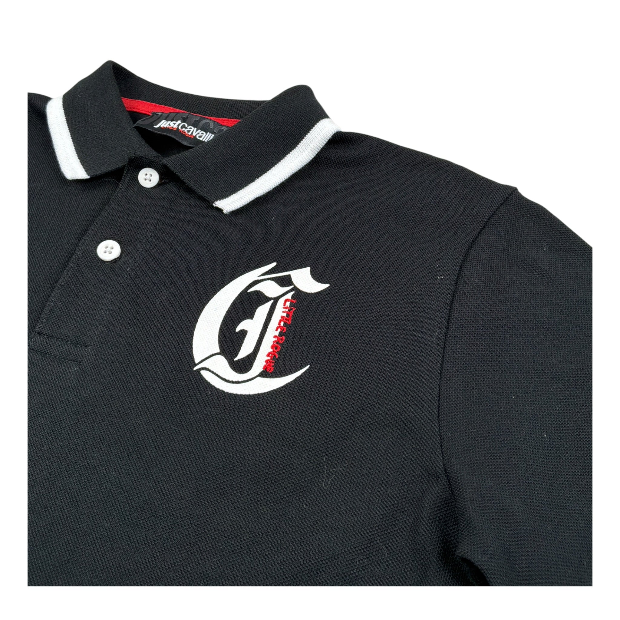 Just Cavalli Polo Mezza Manica tinta unita con Logo Nero per Bambino JBA26014PO NERO JUST CAVALLI 
