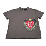 Just Cavalli T-Shirt Girocollo tinta unita con Ricami Grigio per Bambino JBA26038TS GRIGIO JUST CAVALLI 