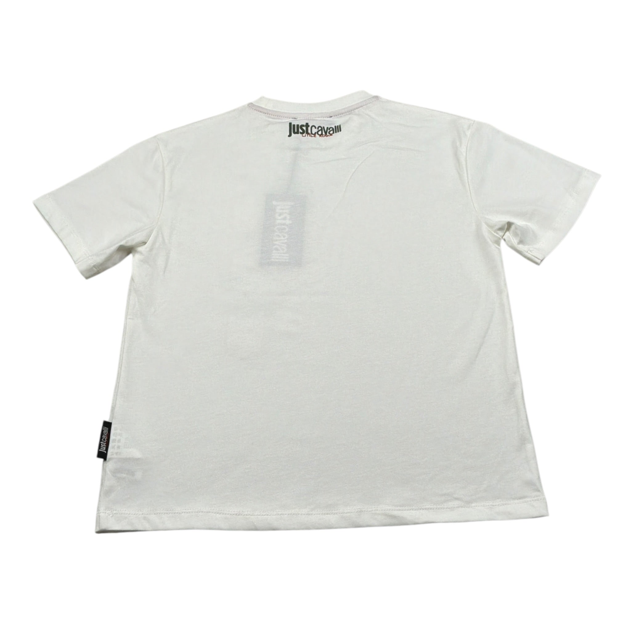 Just Cavalli T-Shirt Girocollo tinta unita con Logo Bianco per Bambino JBA26042TS BIANCO JUST CAVALLI 