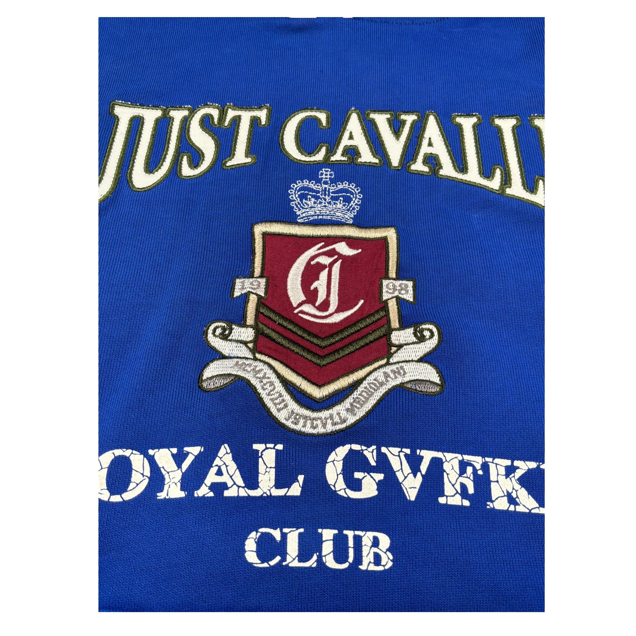 Just Cavalli Felpa Chiusa con Cappuccio tinta unita Blu per Bambino JBA26057FE BLU JUST CAVALLI 