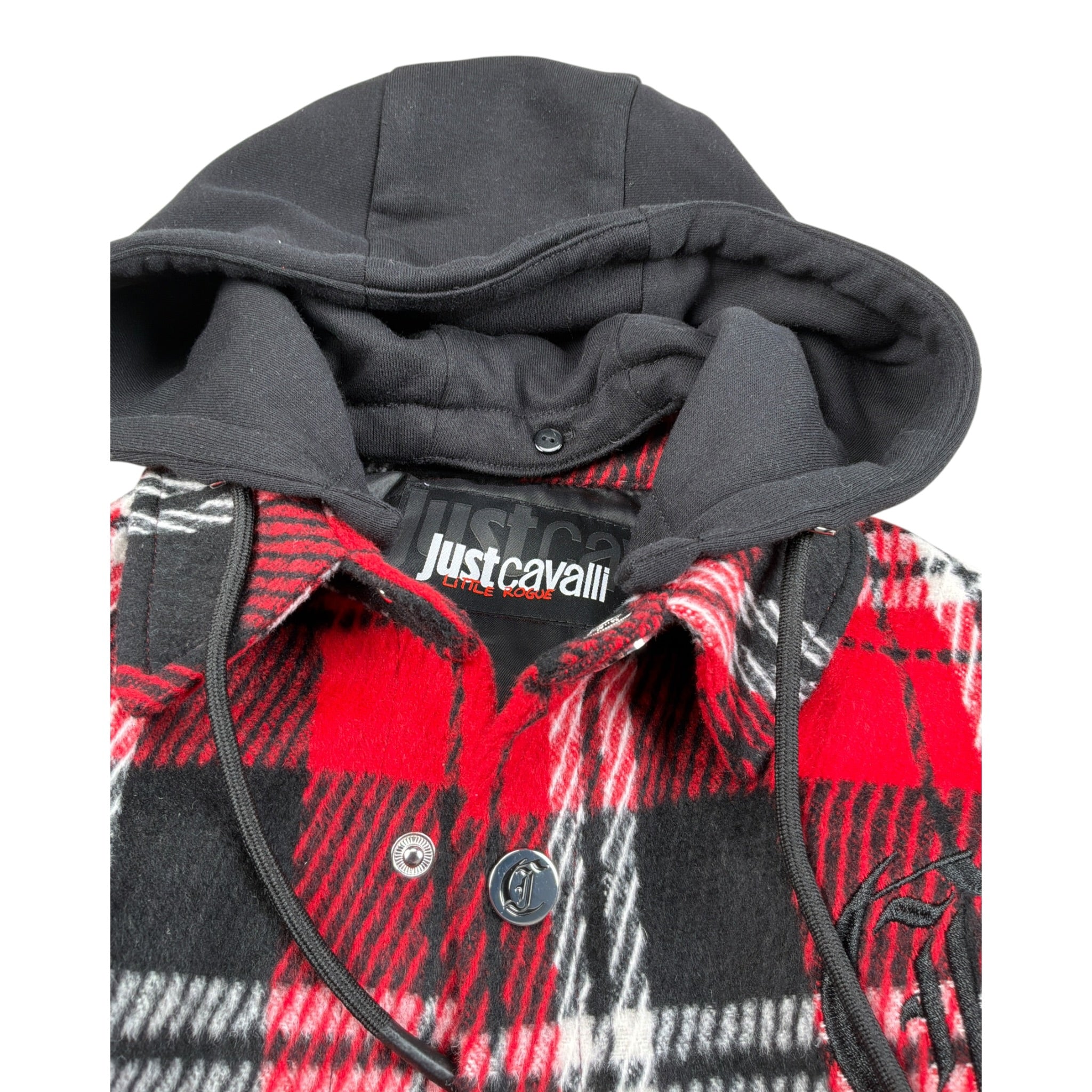 Just Cavalli Cappotto Stampa Fantaisa con Cappuccio Rosso per Bambino JBA26061CA ROSSO JUST CAVALLI 