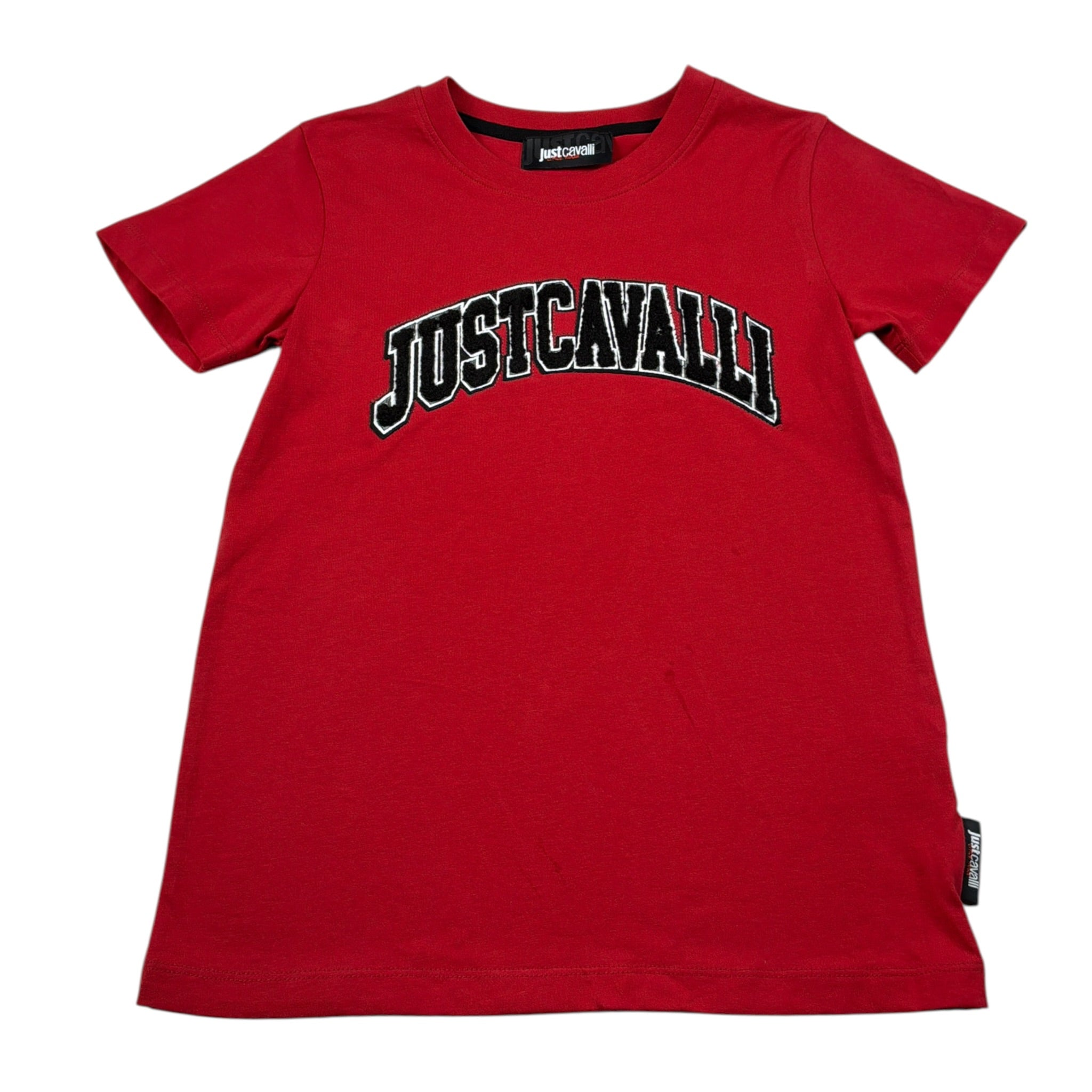 Just Cavalli T-Shirt Girocollo tinta unita con Logo Rosso per Bambino JBA26066TS ROSSO JUST CAVALLI 