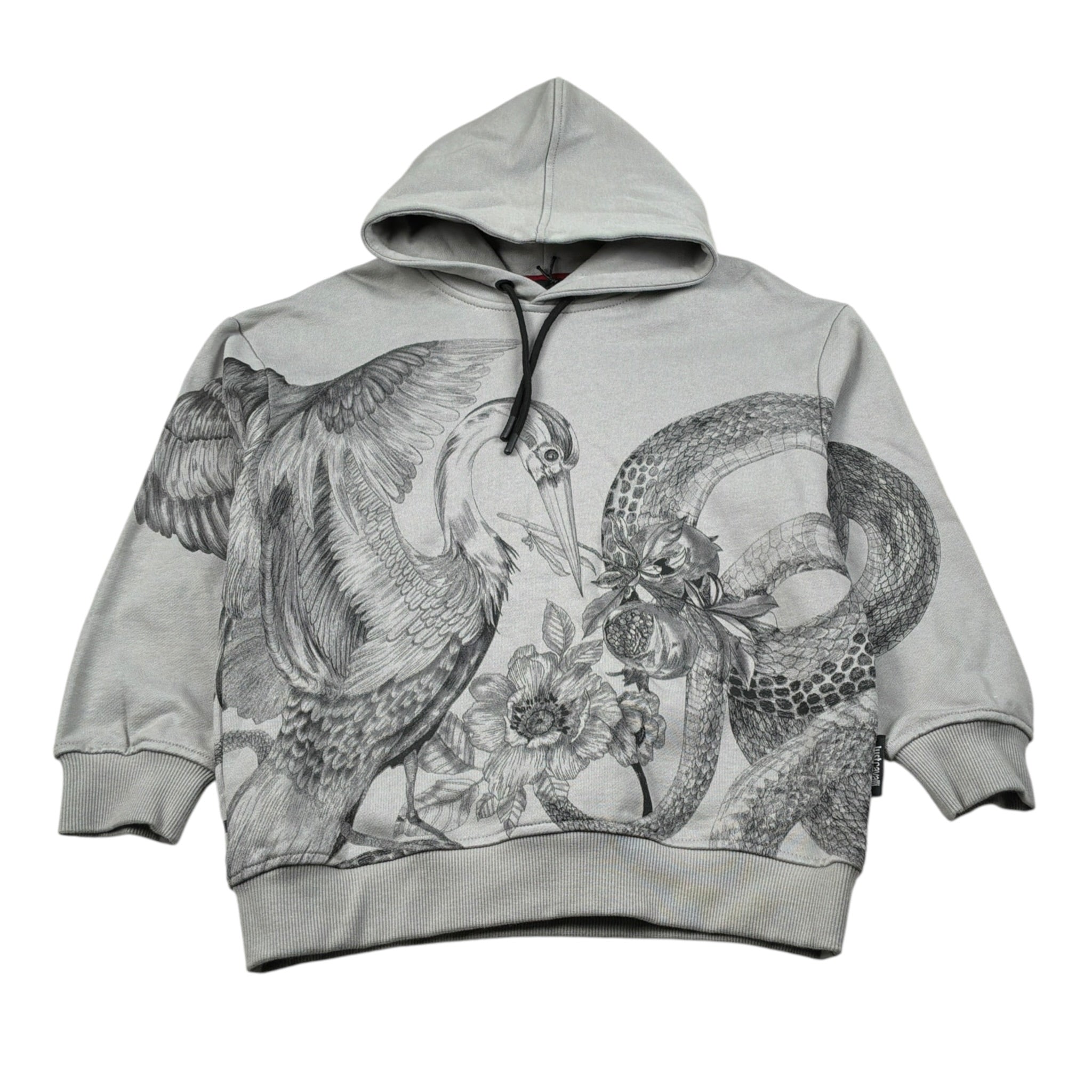 Just Cavalli Felpa Chiusa con Cappuccio tinta unita Grigio per Bambino JBA26079FE GRIGIO JUST CAVALLI 