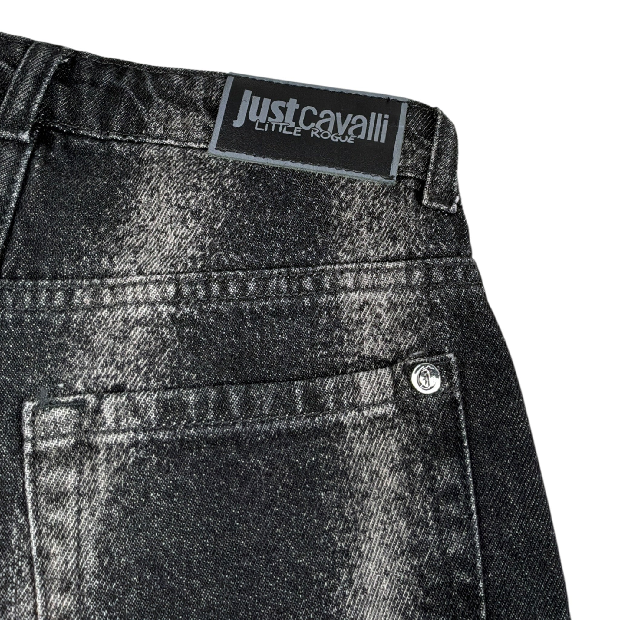Just Cavalli Jeans tinta unita con Girovita Regolabile Nero per Bambino JBA26085JE NERO JUST CAVALLI 