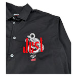 Just Cavalli Camicia Manica Lunga tinta unita con Logo Nero per Bambino JBA2609CA NERO JUST CAVALLI 