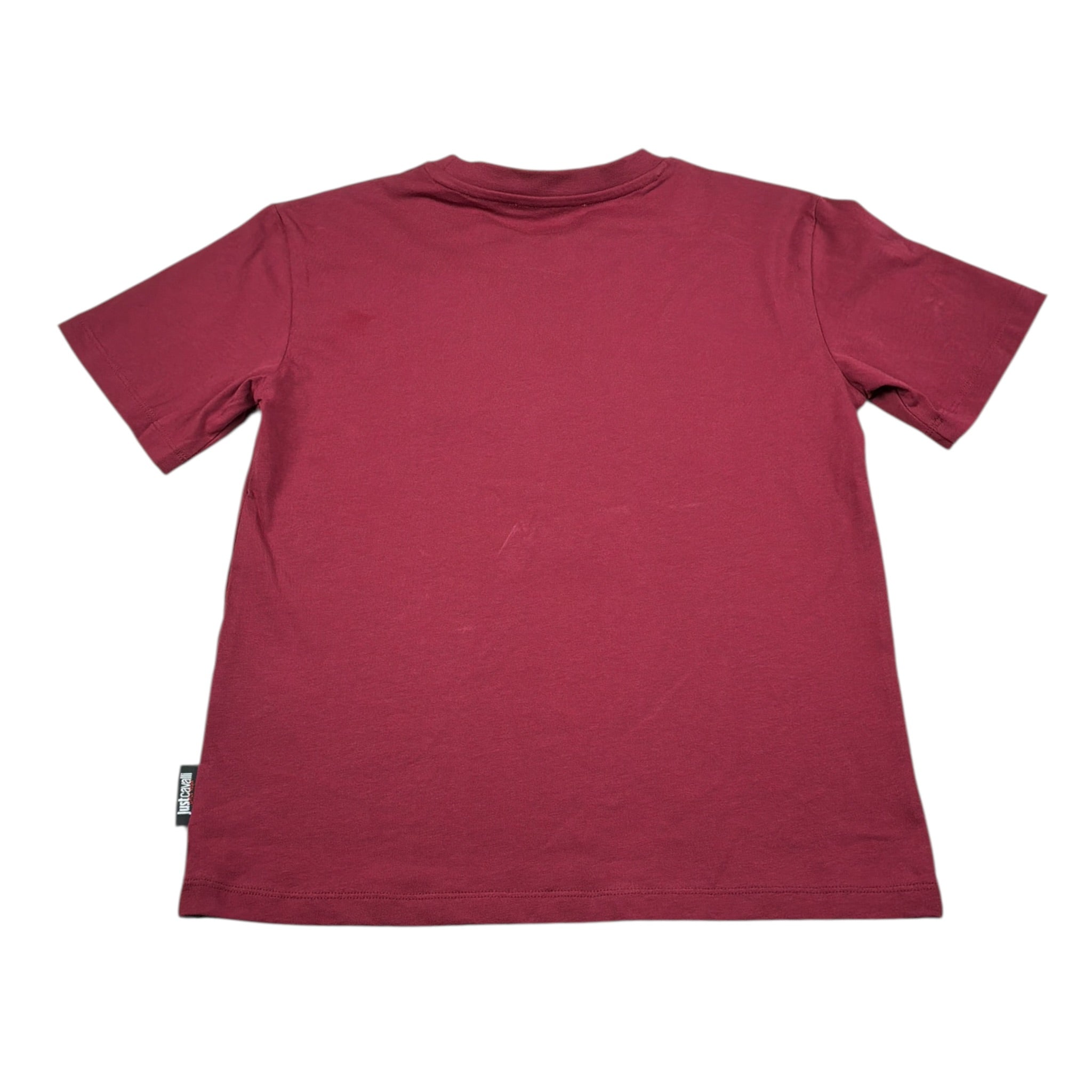 Just Cavalli T-Shirt Girocollo tinta unita con Ricami Bordeaux per Bambino JBA26120TS BORDEAUX JUST CAVALLI 