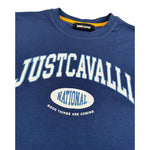 Just Cavalli T-Shirt Girocollo Tinta Unit con Stampa Blu per Bambino JBA26129TS BLU JUST CAVALLI 
