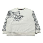 Just Cavalli Felpa Chiusa Girocollo tinta unita con Stampa Panna per Bambino JBA26143FE PANNA JUST CAVALLI 