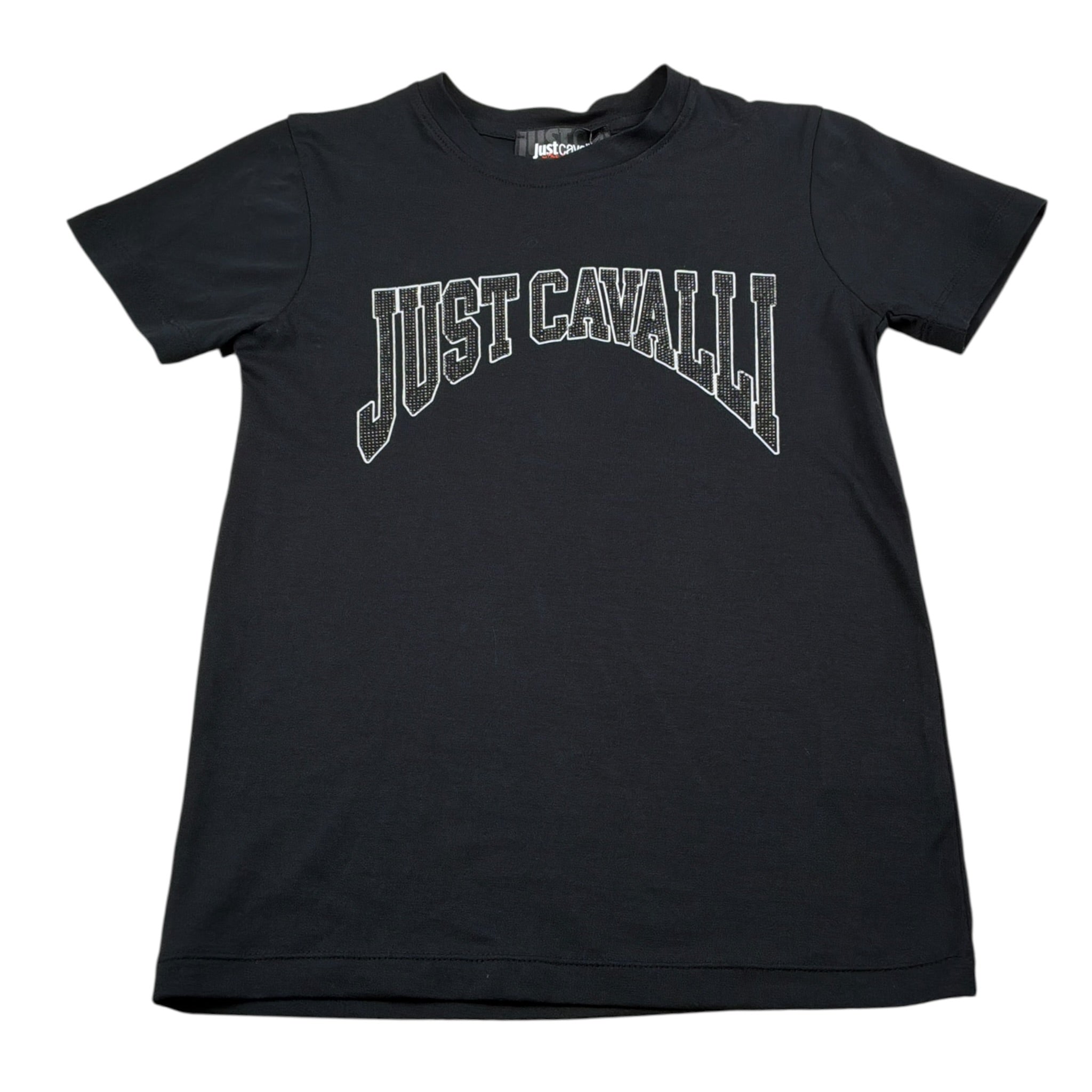 Just Cavalli T-Shirt Girocollo tinta unita con Stampa Nero per Bambina JBA26155TS NERO JUST CAVALLI 