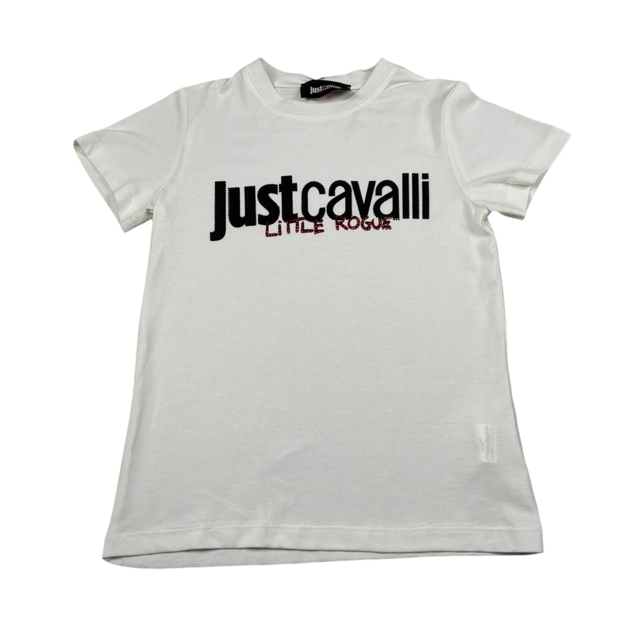 Just Cavalli T-Shirt Girocollo tinta unita con Stampa Bianco per Bambina JBA26156TS BIANCO JUST CAVALLI 