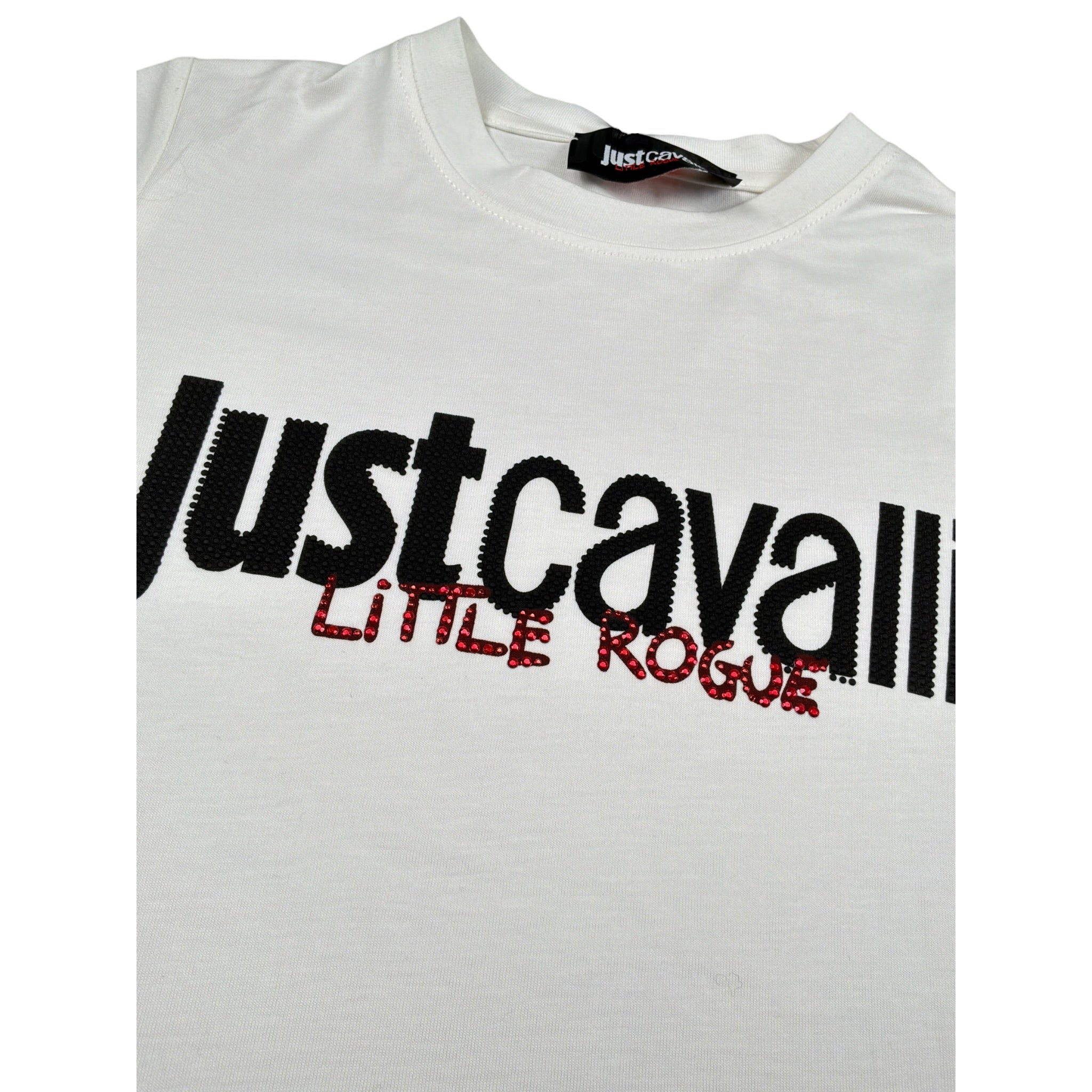 Just Cavalli T-Shirt Girocollo tinta unita con Stampa Bianco per Bambina JBA26156TS BIANCO JUST CAVALLI 