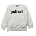 Just Cavalli Felpa Chiusa Girocollo tinta unita con Stampa Panna per Bambina JBA26158FE PANNA JUST CAVALLI 