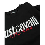 Just Cavalli Felpa tinta unita con Stampa Nero per Bambino JBA26164FE NERO JUST CAVALLI 