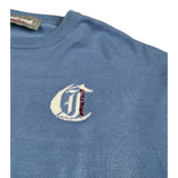 Just Cavalli Maglia Girocollo tinta unita con Logo Azzurro per Bambina JGA26011MA AZZURRO JUST CAVALLI 