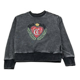 Just Cavalli Felpa Chiusa Girocollo tinta unita con Stampa Grigio per Bambino JGA26029FE GRIGIO JUST CAVALLI 